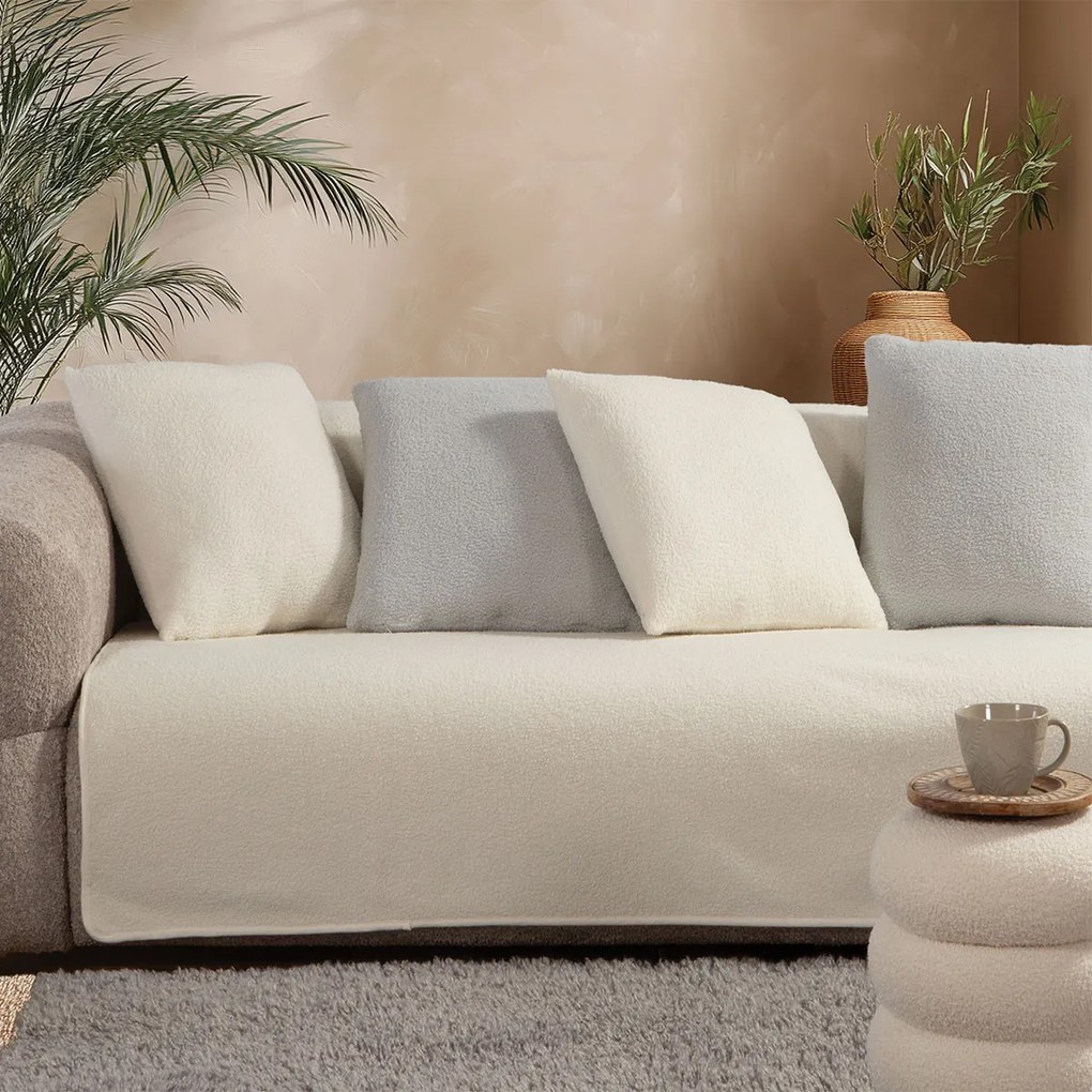 Γούνινο Ριχτάρι Πολυθρόνας (180x180) Nef-Nef Homeware Breda Ecru
