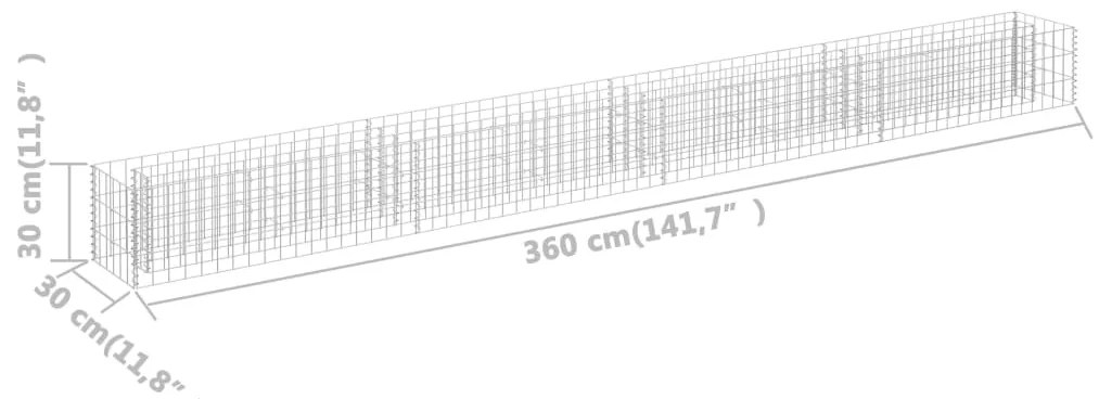 ΣΥΡΜΑΤΟΚΙΒΩΤΙΟ-ΓΛΑΣΤΡΑ ΥΠΕΡΥΨΩΜΕΝΗ 360X30X30 ΕΚ. ΓΑΛΒ. ΧΑΛΥΒΑΣ 145641