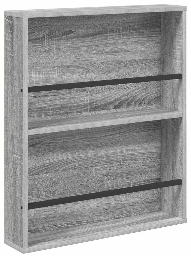 vidaXL Ράφι Περιοδικών με ράφι 2 pcs Γκρίζο Σονομα 60 x 12 x 70 εκ