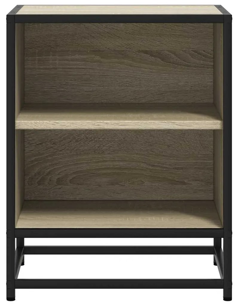 vidaXL Κομοδίνο Sonoma Oak 40x31x50 cm Κατασκευασμένο ξύλο και μέταλλο