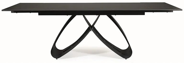 STÓŁ SAMANTA CERAMIC CZARNY SAHARA NOIR/CZARNY MAT (160-240)X90