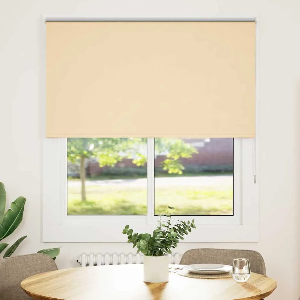 vidaXL Roller Blind Blackout Μπεζ 135x150 cm Πλάτος υφάσματος 131,6cm