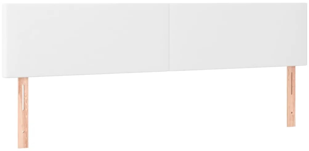 vidaXL Κεφαλάρι Κρεβατιού LED Λευκό 160x5x78/88 εκ. Συνθετ. Δέρμα