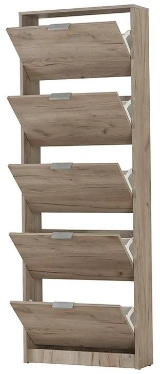 Παπουτσοθήκη Base 15 Γκρί Δρύς 58x18x191,5 εκ. 58x18x191.5 εκ.