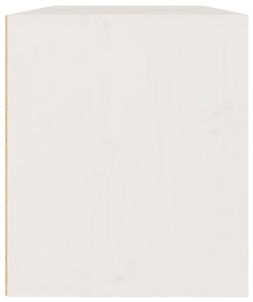 Ντουλάπια Τοίχου 2 τεμ. Λευκά 60x30x35 εκ από Μασίφ Ξύλο Πεύκου - Λευκό