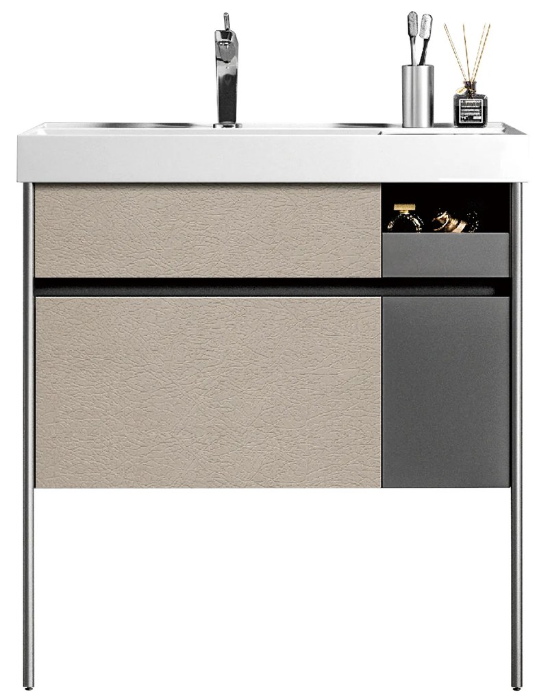 Σετ Πάγκου ELITE 80cm PLYWOOD χρ.SMOKE GREY S3BELI080SMG