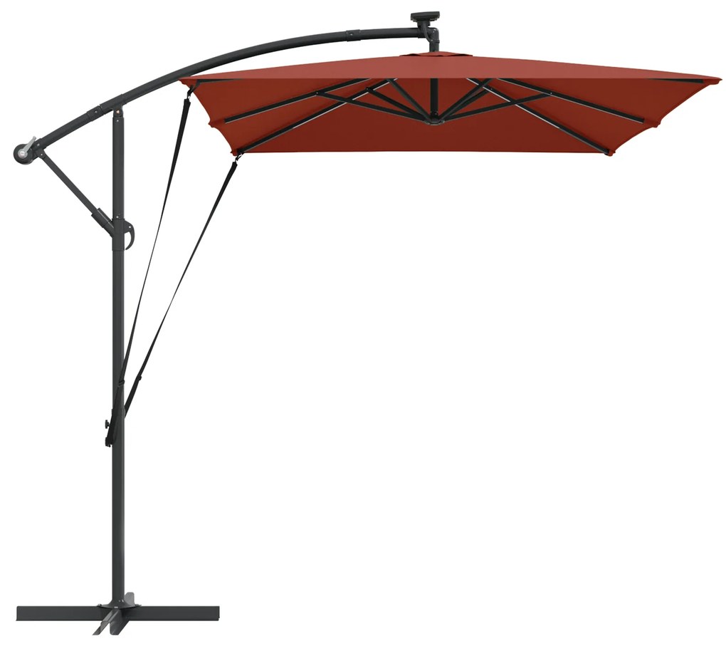 vidaXL Ομπρέλα Cantilever Banana Τερακότα 294 x 200 x 254 εκ.