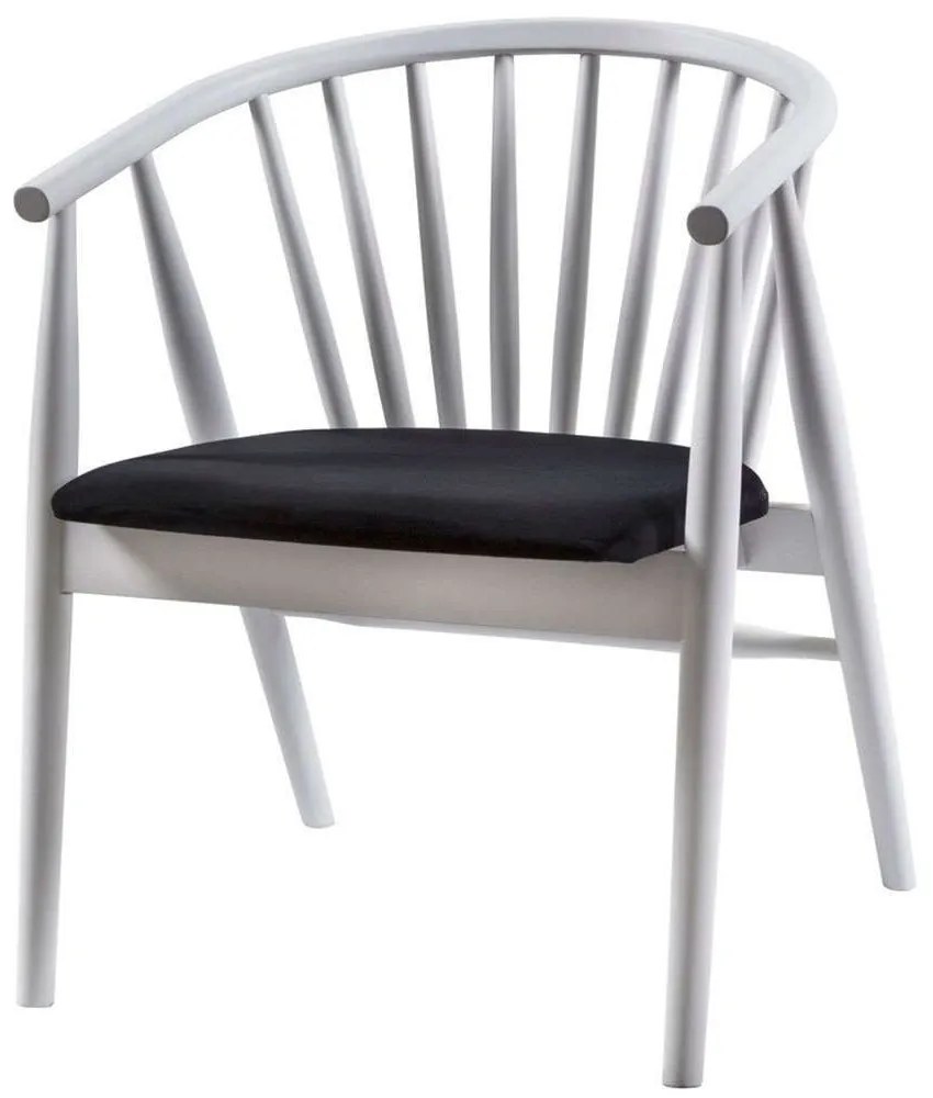 Πολυθρόνα Albero 117FRF1150 55x47x77cm White-Black Wood