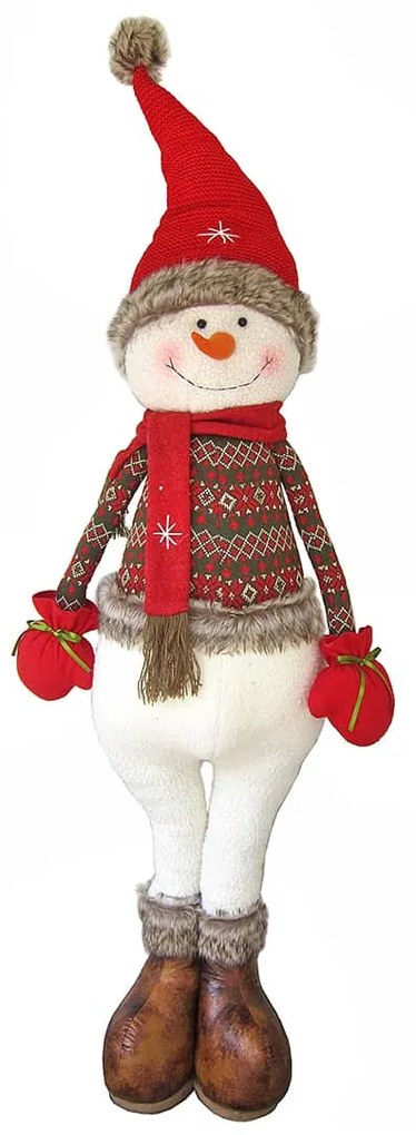 JΚ Home Décor - Χιονάνθρωπος Υφασμάτινο 58x34x140cm