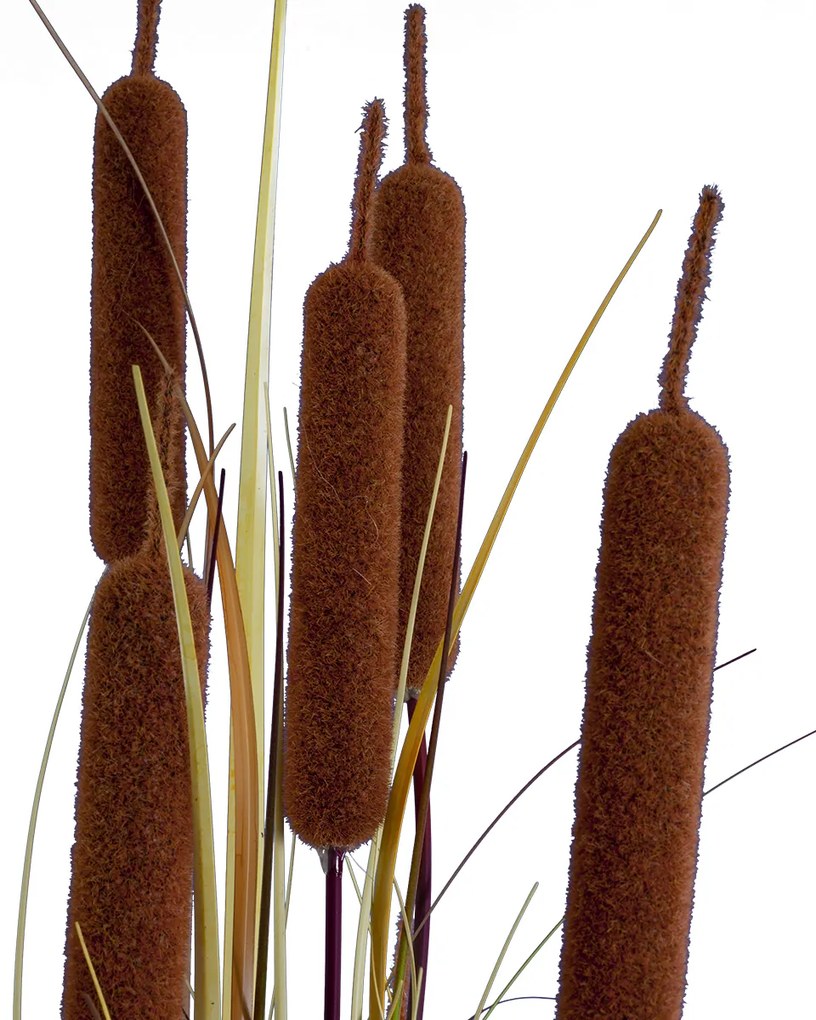 GloboStar® Artificial Garden TYPHA ANGUSTIFOLIA GRASS 20114 Τεχνητό Διακοσμητικό Φυτό Γρασίδι της Τύφας Υ150cm