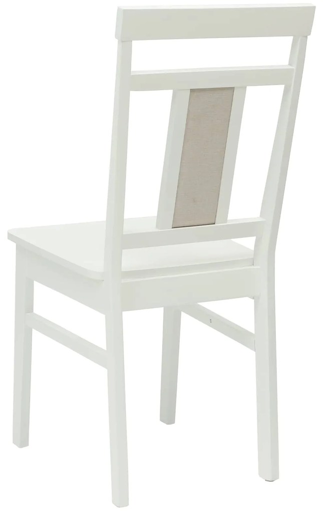 vidaXL Καρέκλα τραπεζαρίας 2 pcs Λευκό Στερεό Ξύλο Ραβέντι