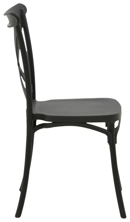 Καρέκλα Crossie pp σε ανθρακί απόχρωση 38x46.5x82εκ 38x46.5x82 εκ.