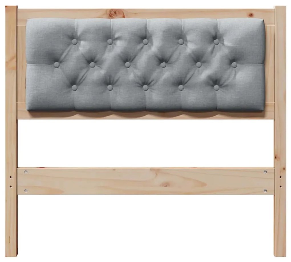 vidaXL Κεφαλάρι Άλλο Καφέ και ανοιχτό γκρι 90 cm Μασίφ ξύλο πεύκου