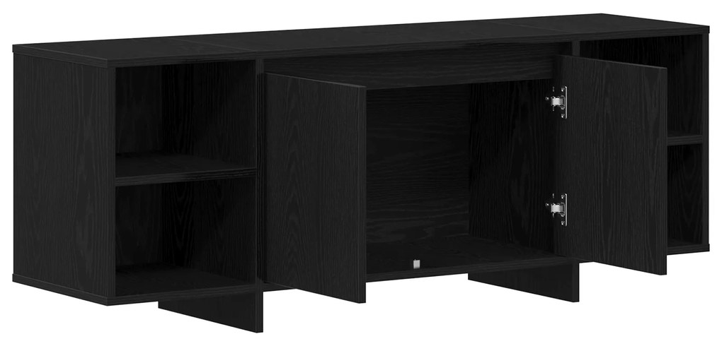 vidaXL Βάση τηλεόρασης - Μαύρη Δρυς - 120x30x40.5 εκ. - Φτιαγμένη από Επεξεργασμένο ξύλο