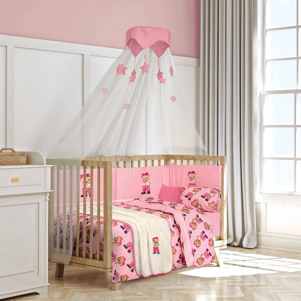 Κουβέρτα Βρεφική 8839 Velour Ivory-Pink Greenwich Polo Club Κούνιας 110x140cm Πολυέστερ