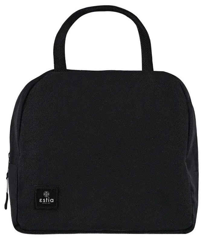 Τσάντα Φαγητού Ισοθερμική Βαμβακερή Midnight Black Estia 6ltr-24x11,5x20εκ. 01-17064