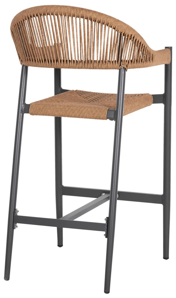 ΣΚΑΜΠΟ BAR ΑΛΟΥΜΙΝΙΟΥ GREGG HM5788.12 ΑΝΘΡΑΚΙ-ΜΠΕΖ ΤΗΣ ΑΜΜΟΥ ΣΥΝΘ.RATTAN 55x57x106Υεκ - 0610509 - HM5788.12