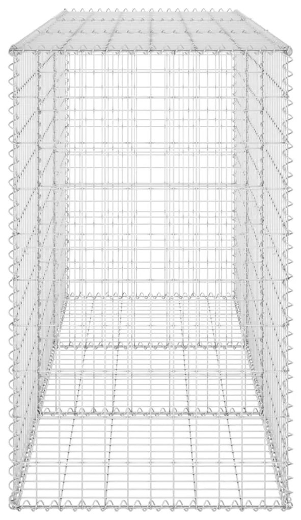 vidaXL Συρματοκιβώτιο Τοίχος 200x60x100 εκ. Γαλβαν.Χάλυβας + Καλύμματα