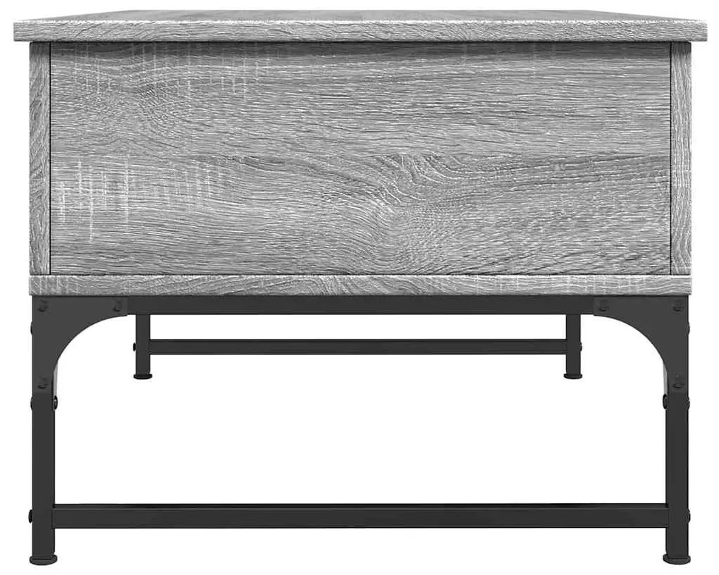 vidaXL Τραπεζάκι Σαλονιού Γκρι Sonoma 70x50x40 εκ. Επεξ. Ξύλο/Μέταλλο