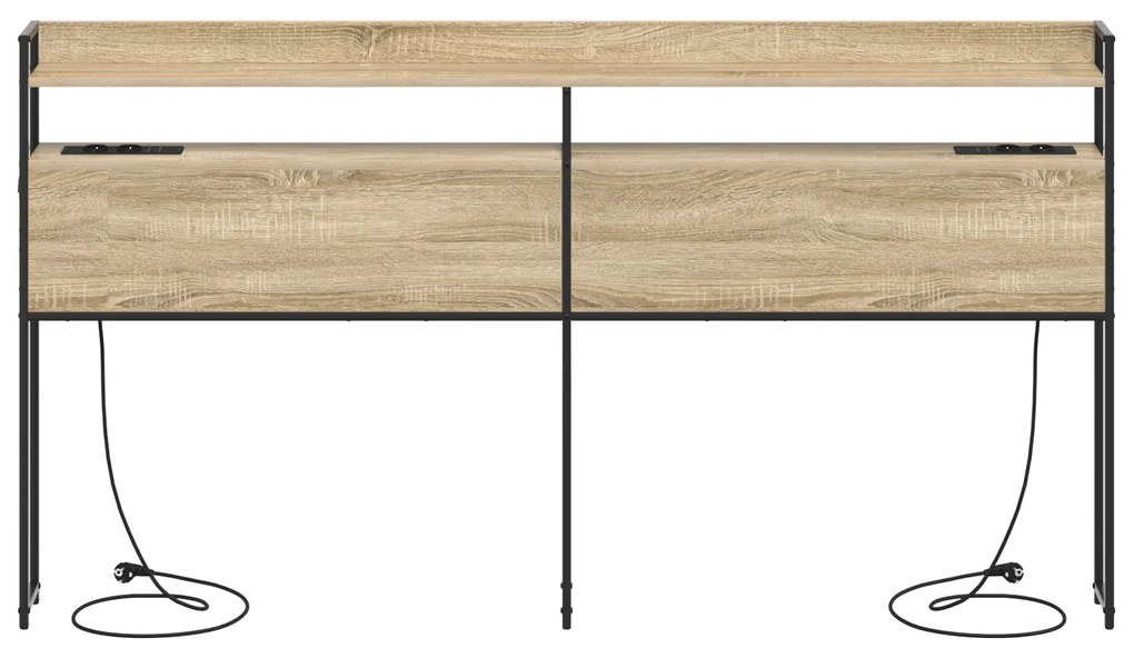 vidaXL Κεφαλάρι Αποθήκης με ράφι Sonoma Δρυς 180 cm Επεξεργασμένο ξύλο