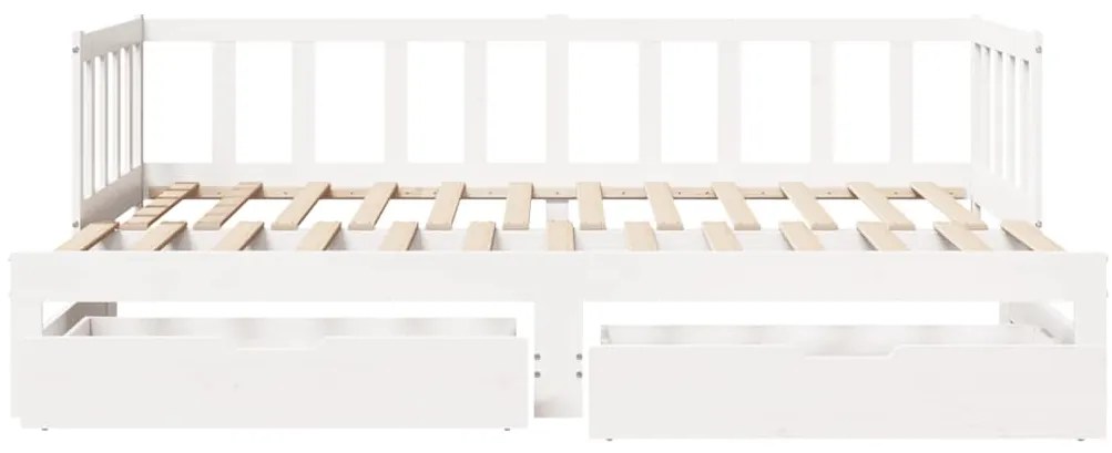 vidaXL Καναπές Κρεβάτι Συρόμενος Χωρίς Στρώμα 90x200 εκ. &amp; Συρτάρια
