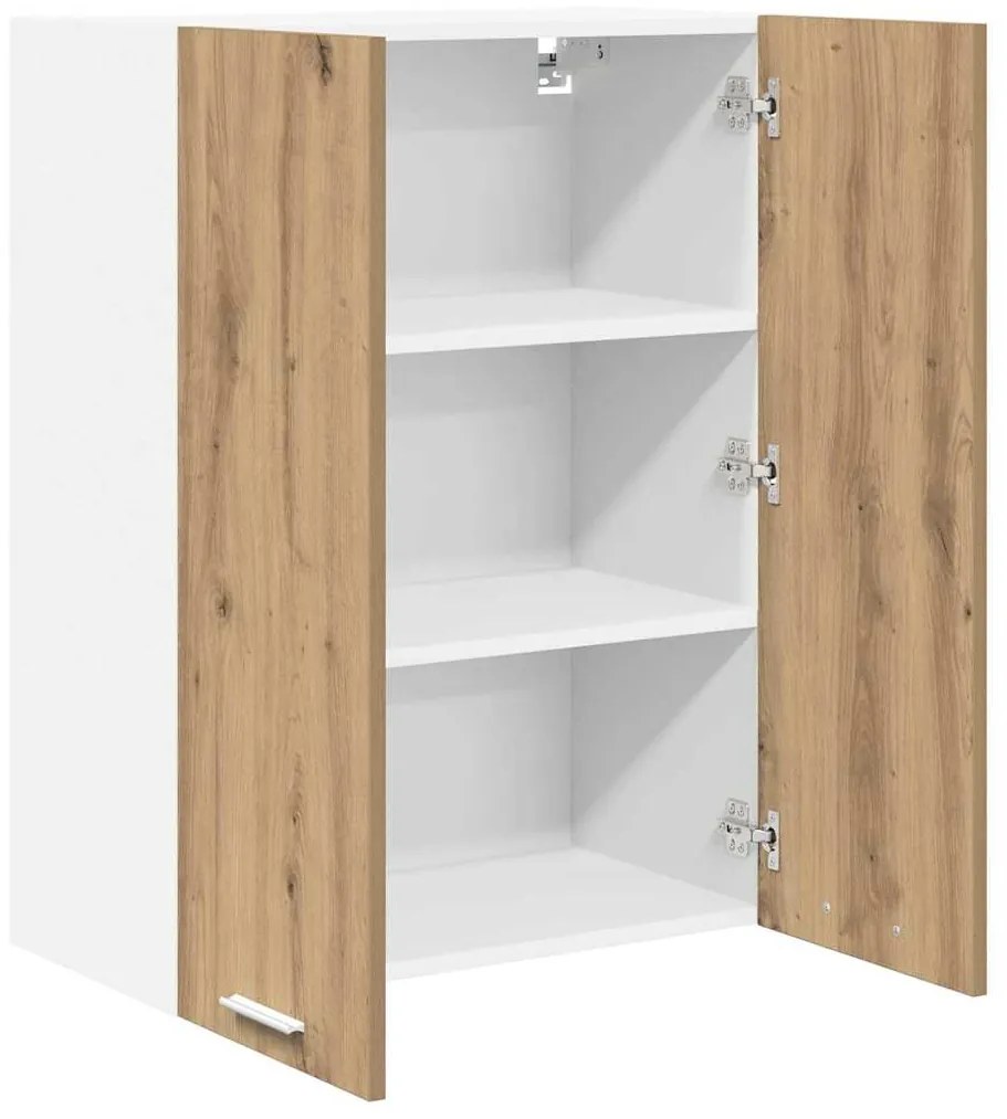 vidaXL Κρεμαστό ντουλάπι με αποθήκευση Artisan Oak 60 x 31 x 80 εκ.