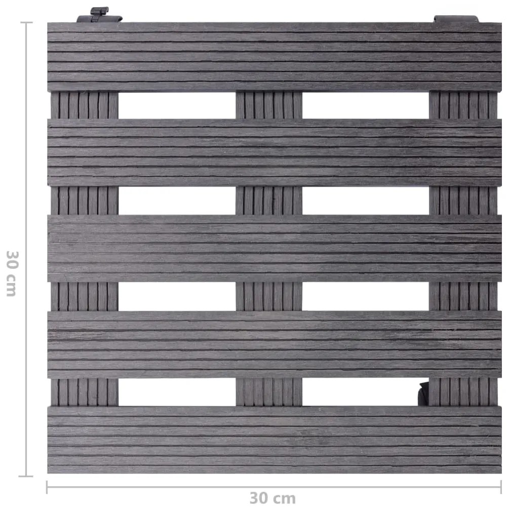 vidaXL Βάσεις για Γλάστρες με Ρόδες 4 τεμ. Γκρι 30x30x7,5 εκ. από WPC