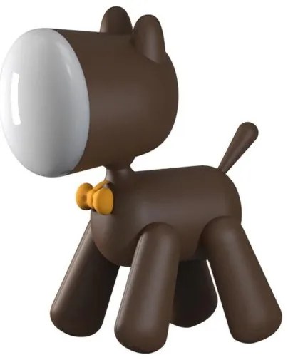 Designnest PuppyLamp Janpim Επιτραπέζια λάμπα αστείο κουτάβι με διακόπτη στη ουρά του καφέ-DH0272BN/PUPYLP-Καφέ DH0272BN/PUPYLP