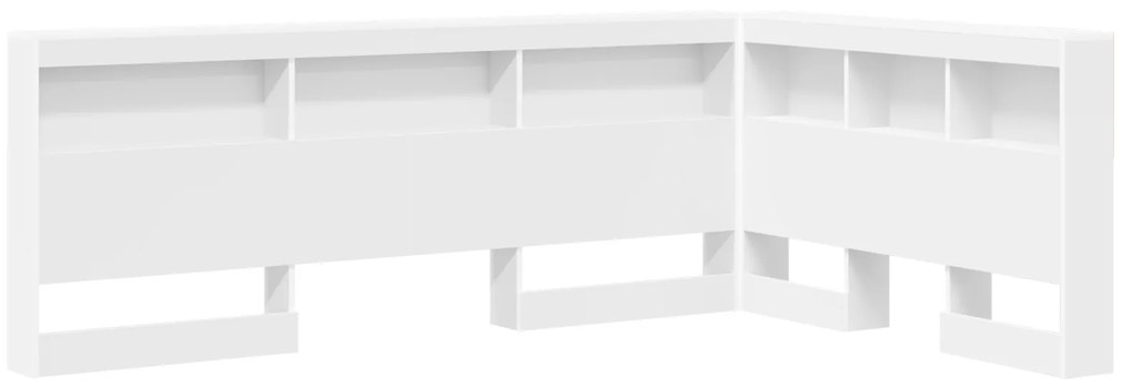 vidaXL Κεφαλάρι Αποθήκης με ράφι Λευκό 120 cm Επεξεργασμένο ξύλο