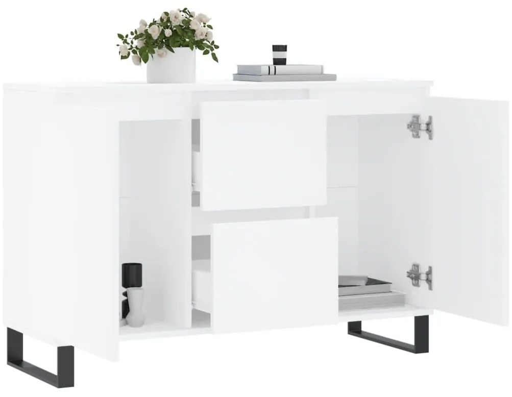 vidaXL Μπουφές Λευκός 104 x 35 x 70 εκ. από Επεξεργασμένο Ξύλο