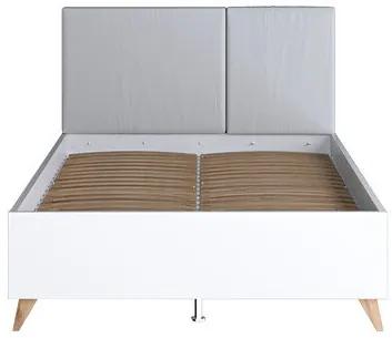 Κρεβάτι Fresno AE109, Μονόκλινο, Γκρι, 120x200, Πλαστικοποιημένη μοριοσανίδα, Τάβλες για Κρεβάτι, 126x208x99cm, 72 kg | Epipla1.gr