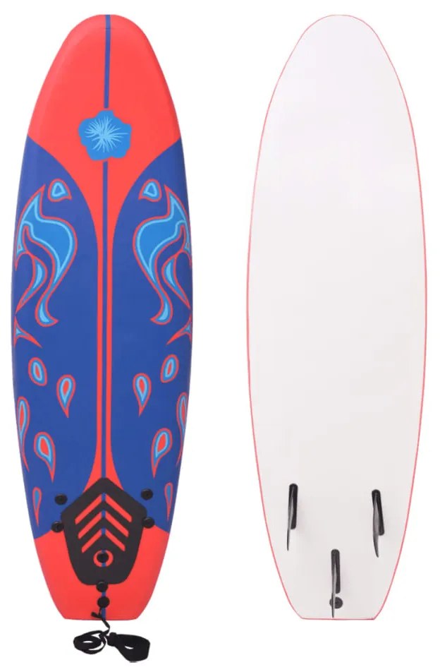 vidaXL Σανίδα Surf Μπλε/Κόκκινη 170 εκ.