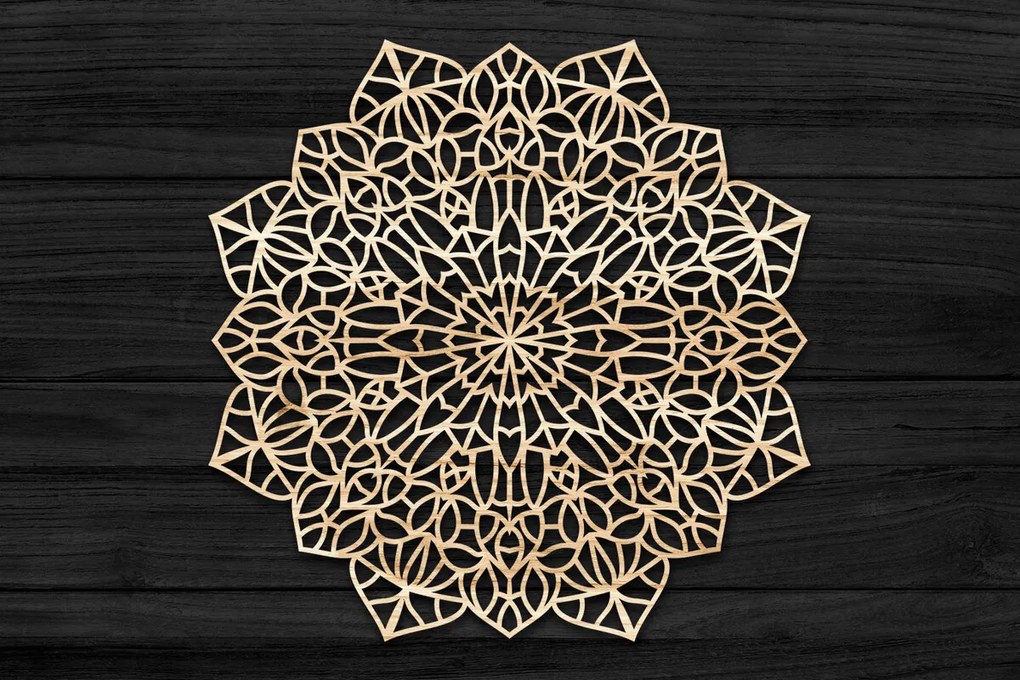 Intra απο ξύλο plywood 3mm-4mm πάχος Τρισδιάστατη Mandala Δίασταση 30x30 cm INTRAFABR-69576239