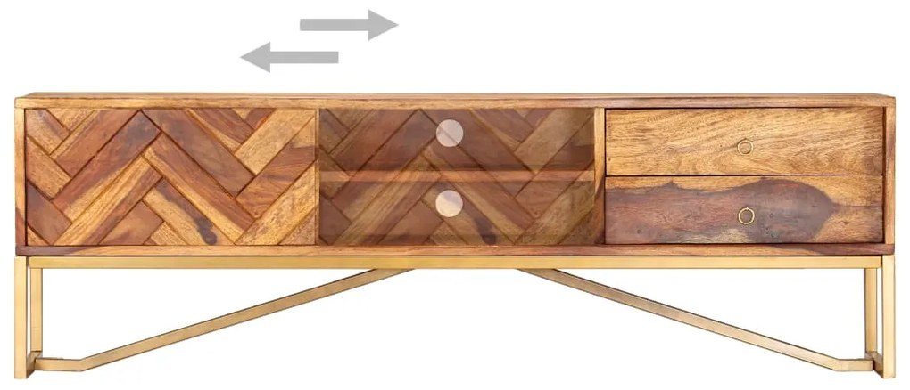 vidaXL Έπιπλο Τηλεόρασης 140 x 30 x 45 εκ. από Μασίφ Ξύλο Ακακίας