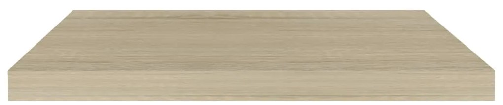 vidaXL Ράφια Τοίχου 2 τεμ. Χρώμα Δρυός 60x23,5x3,8 εκ. MDF