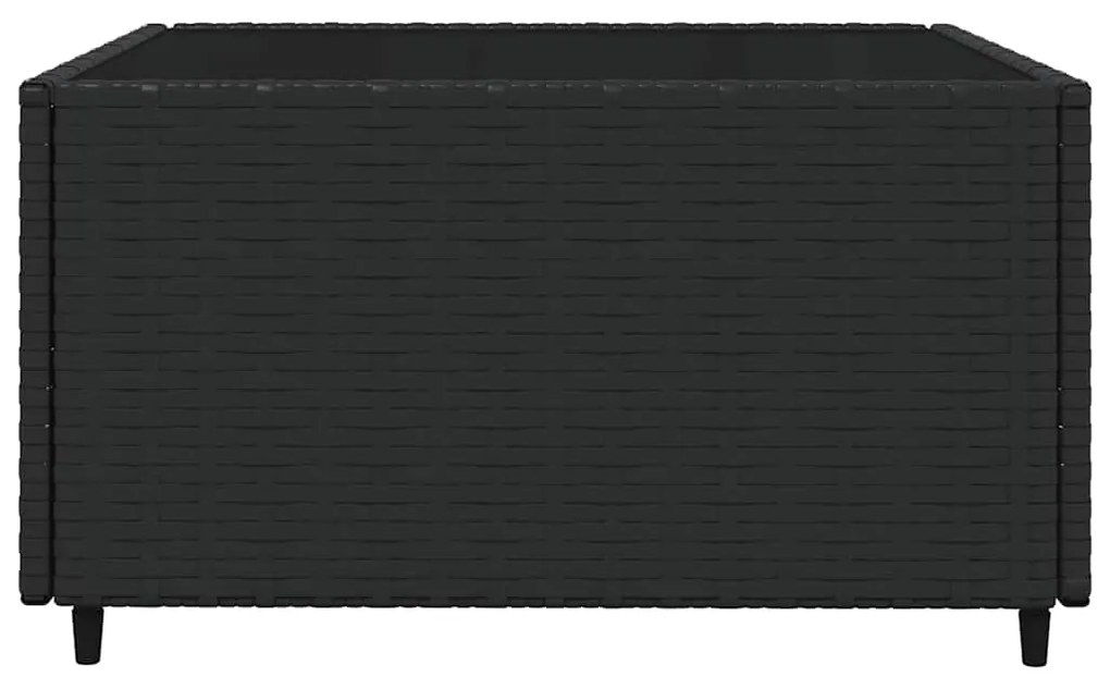 vidaXL Σαλόνι Κήπου Σετ 3 Τεμαχίων Μαύρο Συνθετικό Ρατάν με Μαξιλάρια