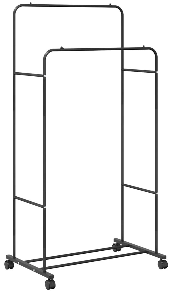 vidaXL Ράφι Ρούχων Μονόχρωμο Μαύρο