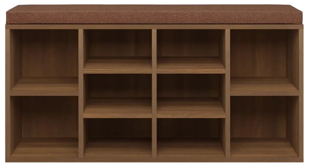 vidaXL Παπουτσοθήκη Καφέ Δρυς 103x30x48 εκ. από Επεξεργασμένο Ξύλο