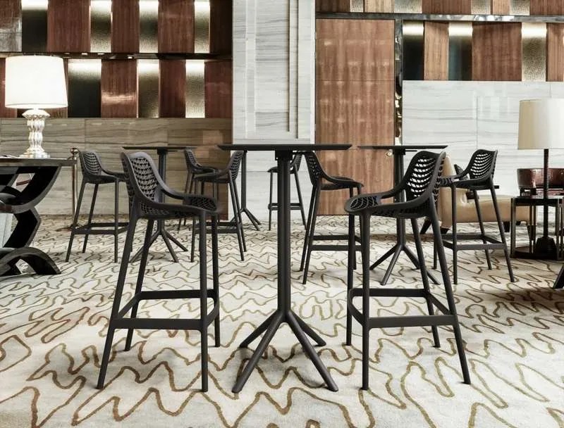 Σκαμπώ πολυπροπυλένιου Air Bar 75 Μαύρο