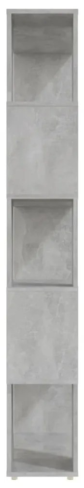 vidaXL Βιβλιοθήκη/Διαχωριστικό Γκρι Σκυροδ. 80x24x155 εκ. Μοριοσανίδα