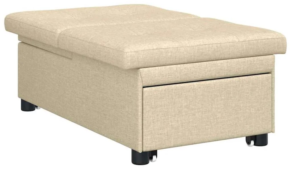 vidaXL Κρεβάτι καναπές Κρεμ 194 x 67 x 37 εκ ύφασμα
