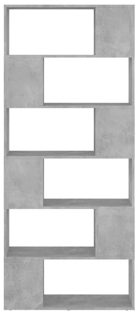 Βιβλιοθήκη/Διαχωρισ. Χώρου Γκρι Σκυρ. 80x24x186 εκ. Επεξ. Ξύλο 809156
