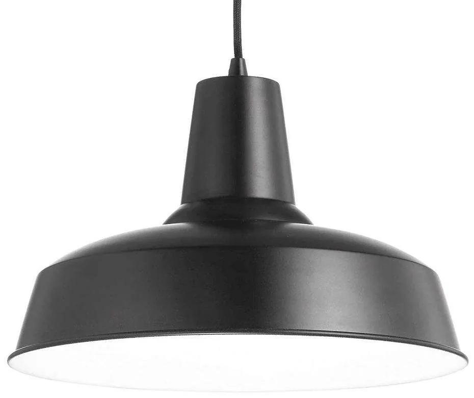 Φωτιστικό Οροφής Moby 093659 35x35/120cm 1xE27 42W Black Ideal Lux