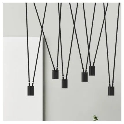 Κρεμαστό Φωτιστικό Οροφής IP20 6xGU10 Μέταλλο Luma Lighting-120-01084-13-black-Μαύρο 120-01084-13-black