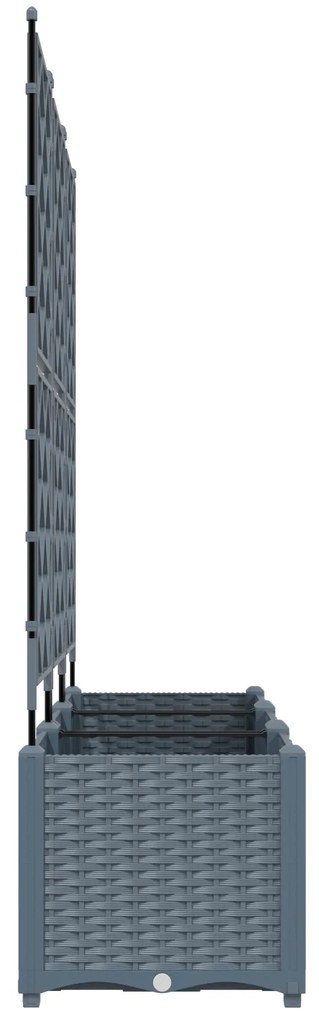vidaXL Γλάστρα Κήπου με Πλέγμα 3 τμχ Ανοιχτό Γκρι 120x40x143 εκ.