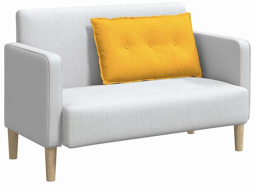 vidaXL Μαξιλάρι Πλάτης Απαλό Κίτρινο 80 x 50 cm Υφασμάτινο Κορντουρά