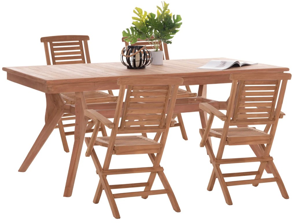 ΣΕΤ ΤΡΑΠΕΖΑΡΙΑΣ WONDER HM21290 ΤΡΑΠΕΖΙ & 4 ΠΟΛΥΘΡΟΝΕΣ ΠΤΥΣΣΟΜΕΝΕΣ-ΤΕΑΚ