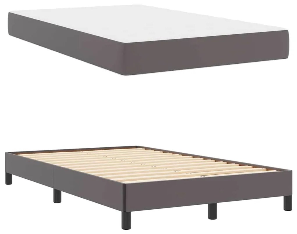 vidaXL Κρεβάτι Άλλο Γκρι 120 x 200 cm Τεχνητό δέρμα