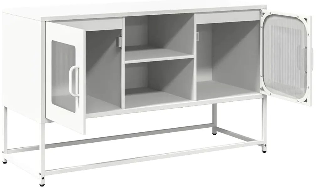 vidaXL Έπιπλο Τηλεόρασης Λευκό 100,5x39x60,5 εκ. από Ατσάλι