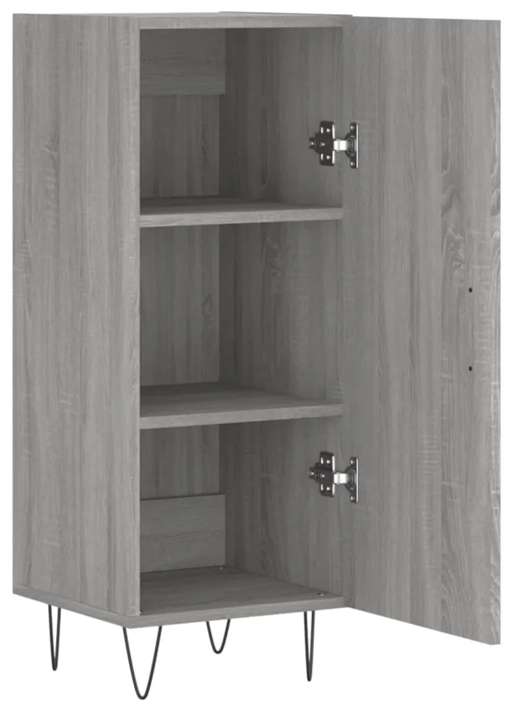 vidaXL Ντουλάπι Γκρι Sonoma 34,5x34x90 εκ. από Επεξεργασμένο Ξύλο